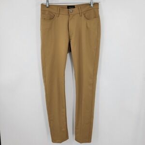 Unbound Merino Mens 5-Pocket Pants Khaki Tan Merino Wool Blend 30x30 Slim Chino